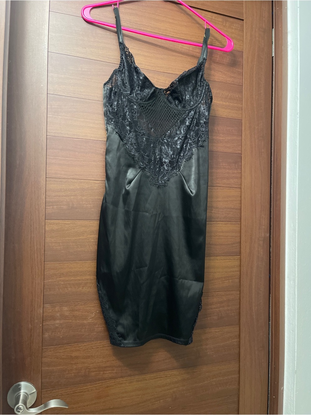 Black Lace Slip Dress
